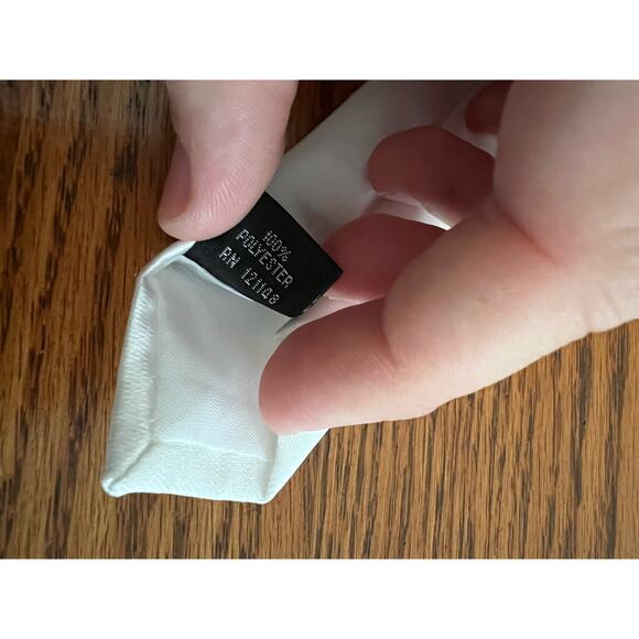 Van Heusen White long tie with tie clip - Picture 5 of 6